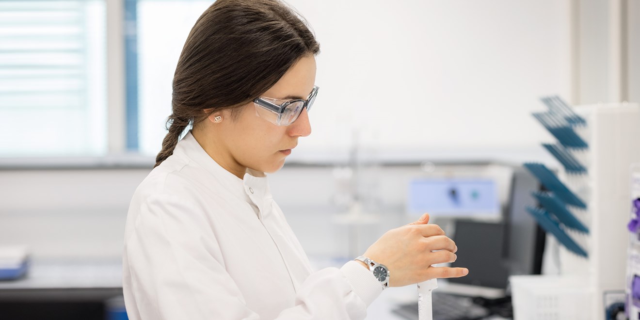 Female scientist working in laboratory