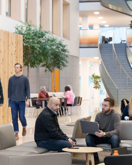 Hall du bâtiment W23 à GSK Wavre