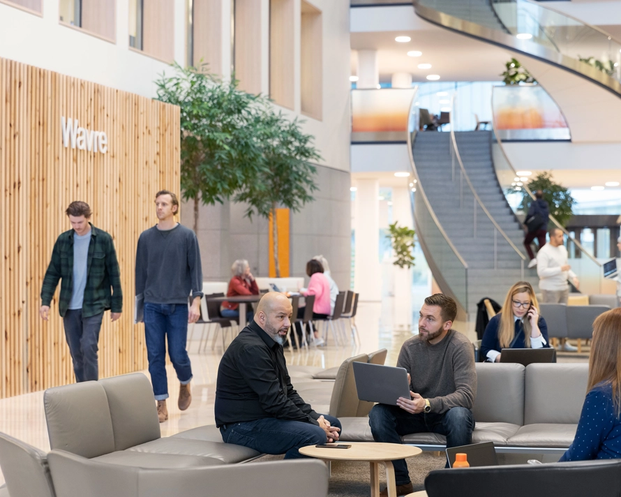 Hall du bâtiment W23 à GSK Wavre